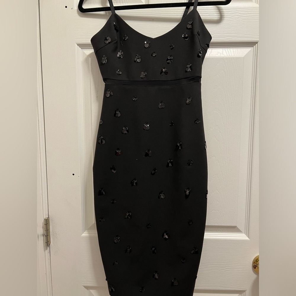 Elizabeth and James Black Embellished Dress